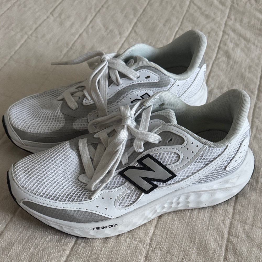 New Balance Women’s White and Gray Sneakers